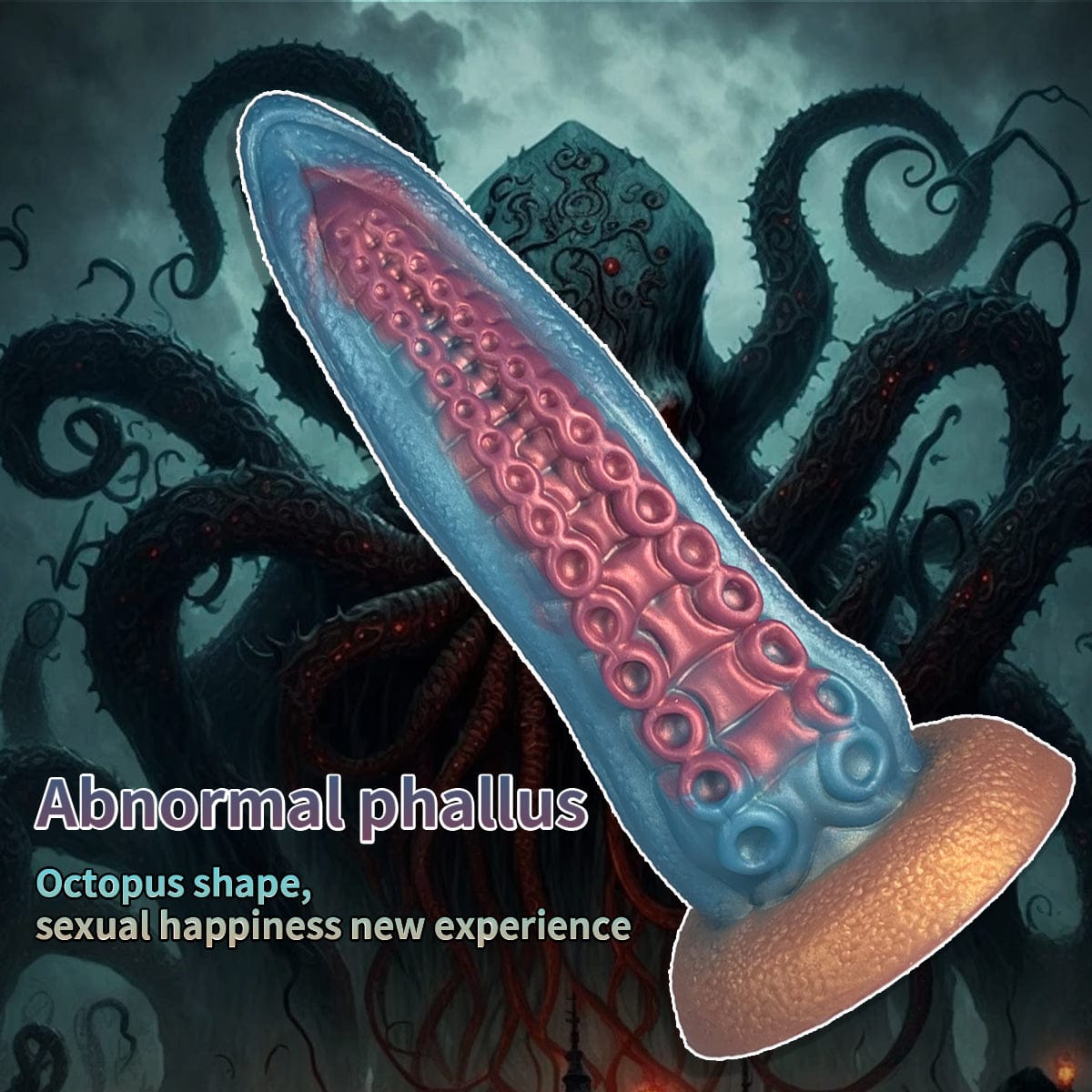 6.69‘’ Ocean Blue Octopus Tentacle Silicone Anal Dilator Fantasy Dildo-IntimiLife