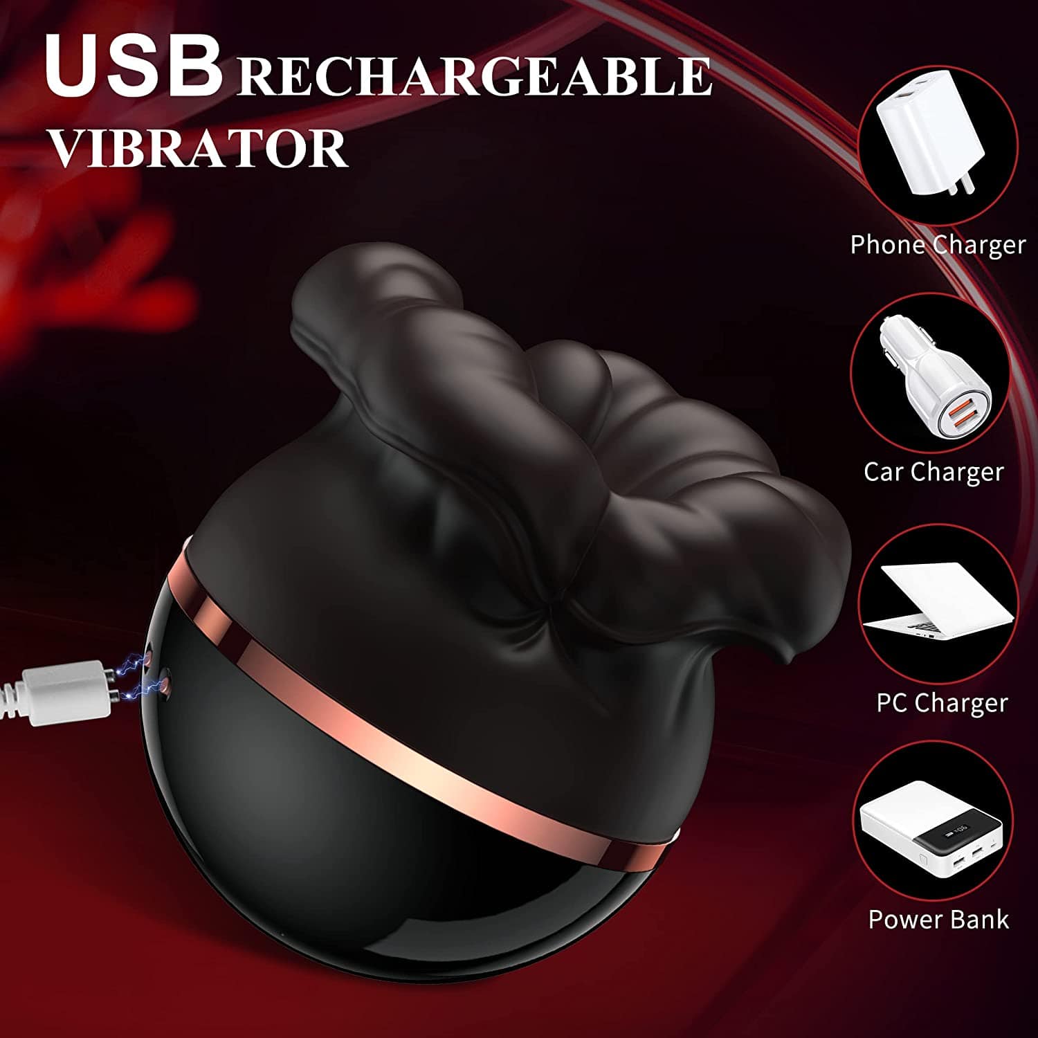 intimilife - Big-Mouth Tongue Sucking Female Masturbator Massager Rechargeable Vibrator-IntimiLife