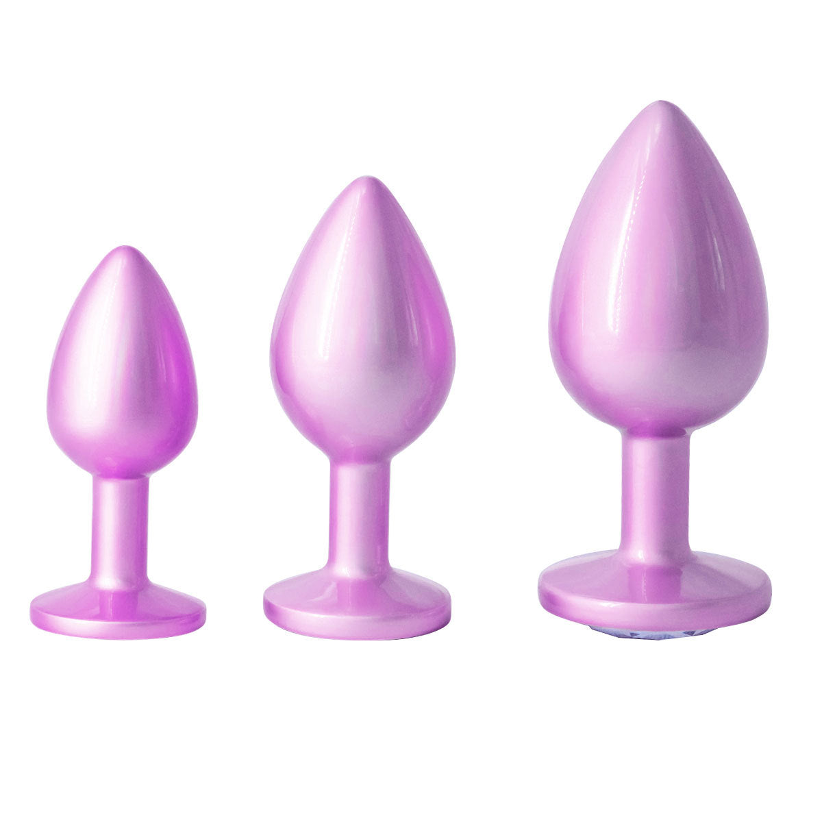 Arcadia 3 Pcs Pink Jeweled Rear Trainer Kit Butt Plug
