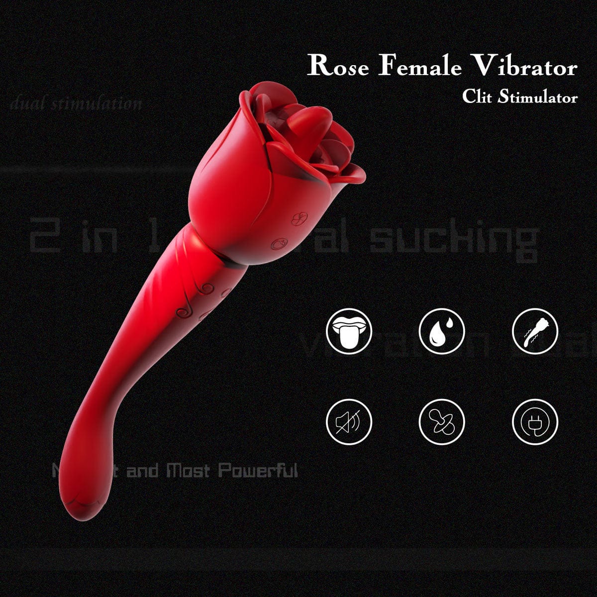 intimilife - Rose Honey Tongue Licking Vibration G Point Massage Stick Nipple Masturbation Device-IntimiLife
