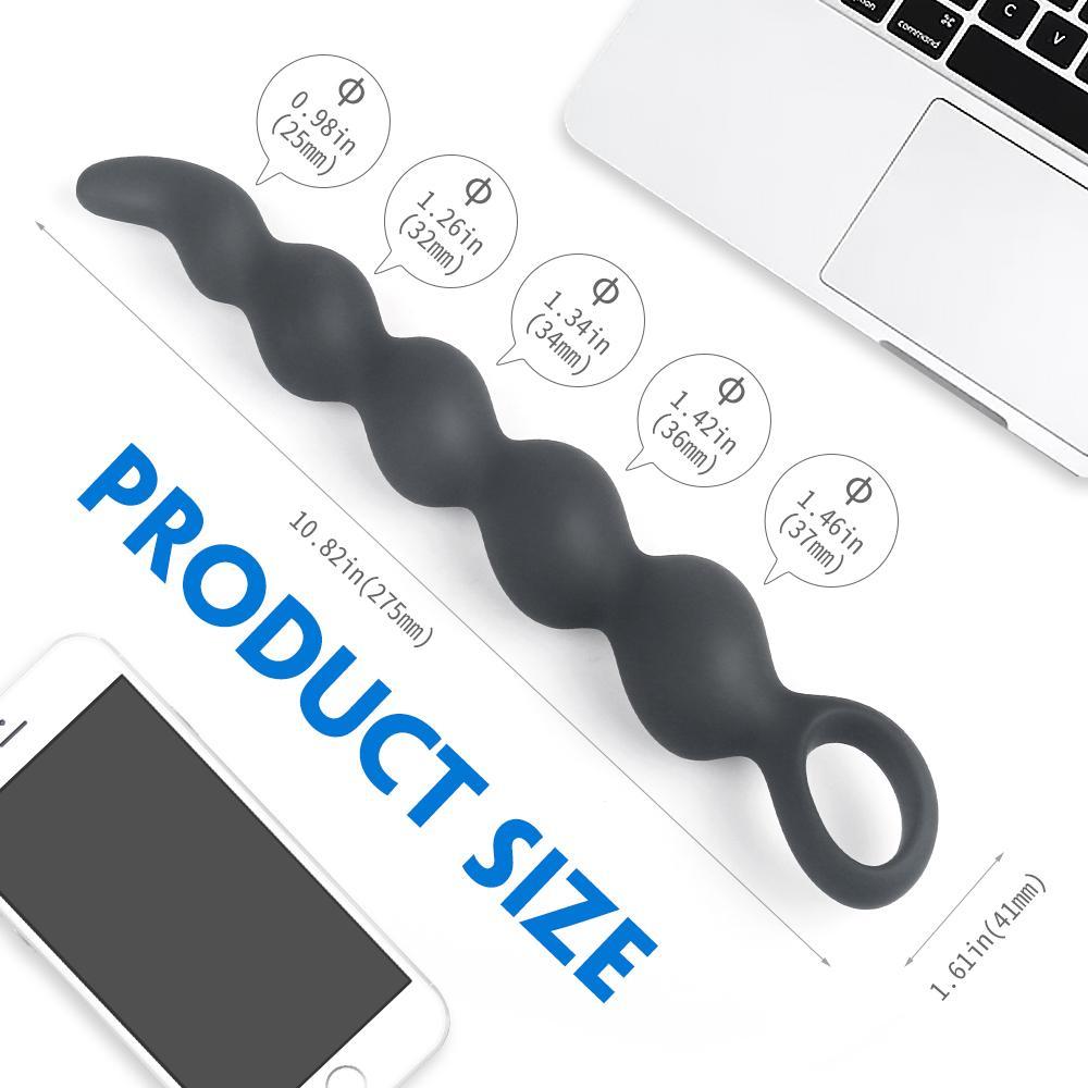 Silicone Anal Beads Prostate Massager Anus Backyard Beads Butt Plug-IntimiLife