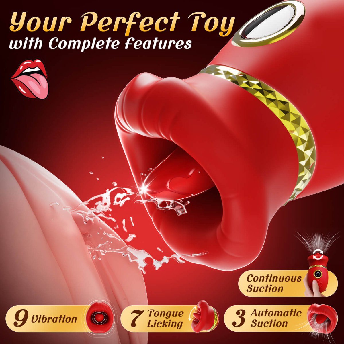 HONEYLIPS| Female Tongue Licking and Suction Clitoris Vibrator-IntimiLife