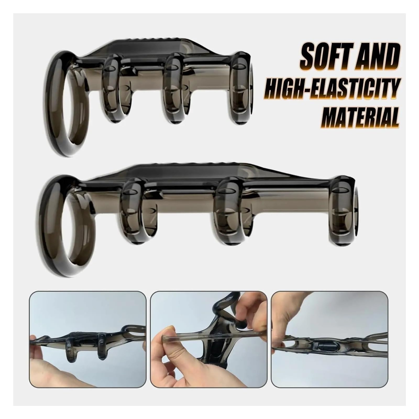 Men's Vibrating Cock Ring - Soft TPE Material with Multiple Vibration Modes-IntimiLife