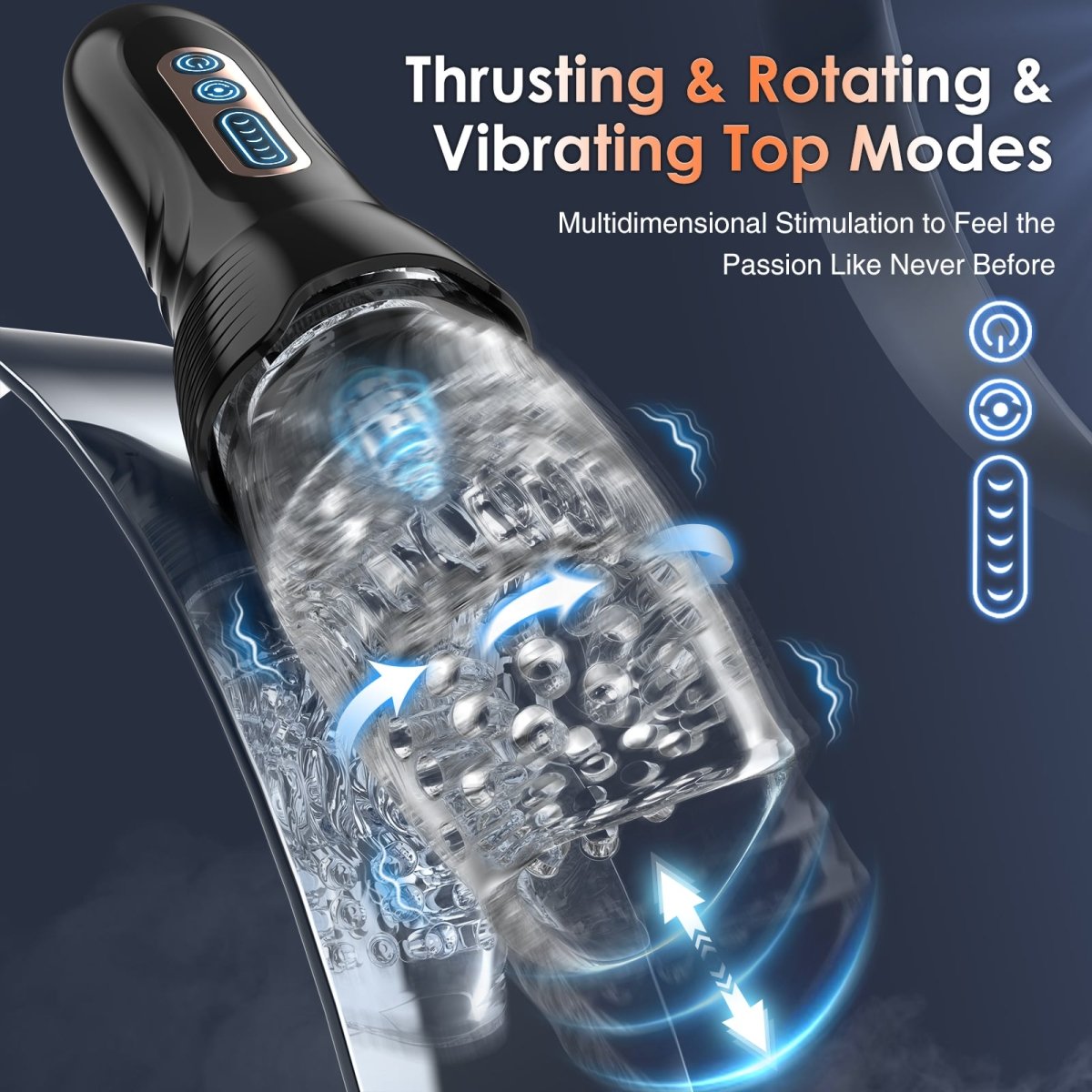 Morningbuds| Thrusting & Rotating Male Masturbator with 10 Vibration Modes-IntimiLife