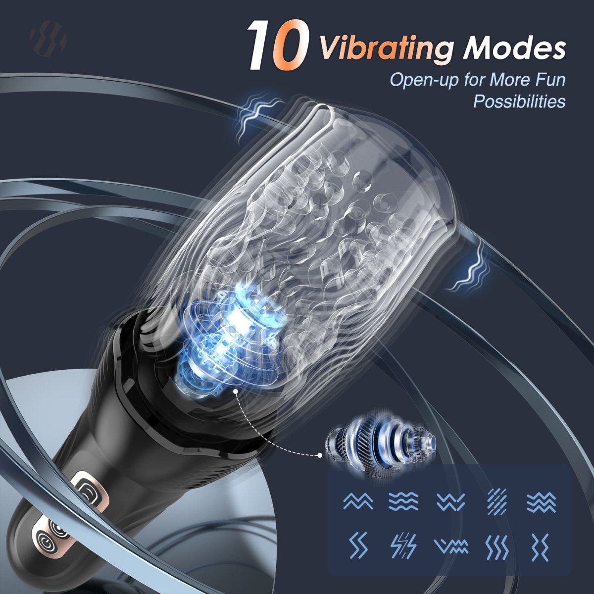 Morningbuds| Thrusting & Rotating Male Masturbator with 10 Vibration Modes-IntimiLife