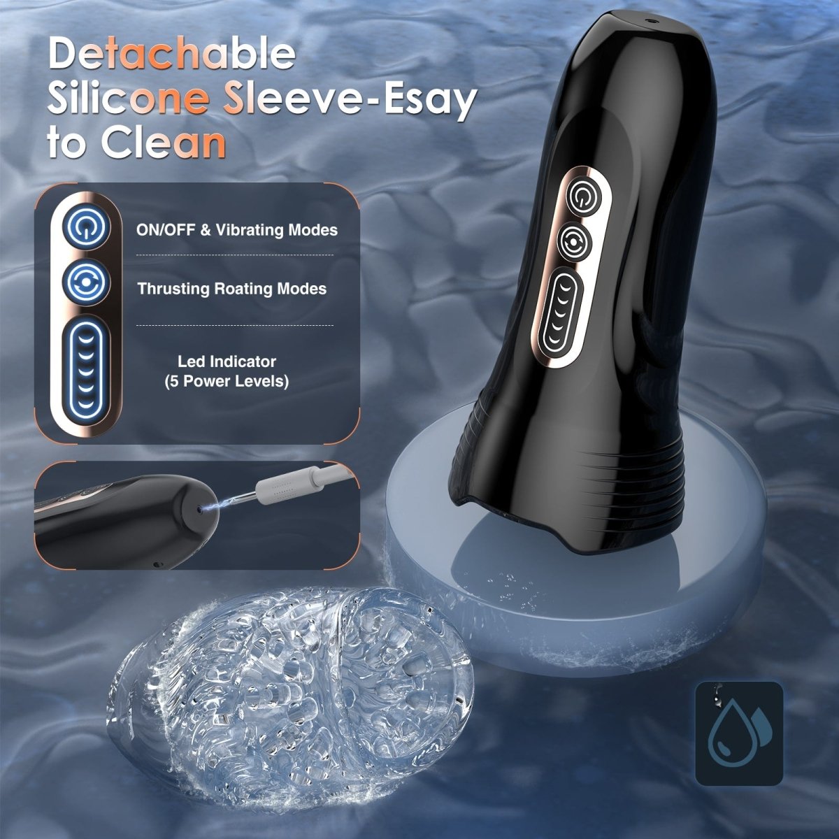 Morningbuds| Thrusting & Rotating Male Masturbator with 10 Vibration Modes-IntimiLife