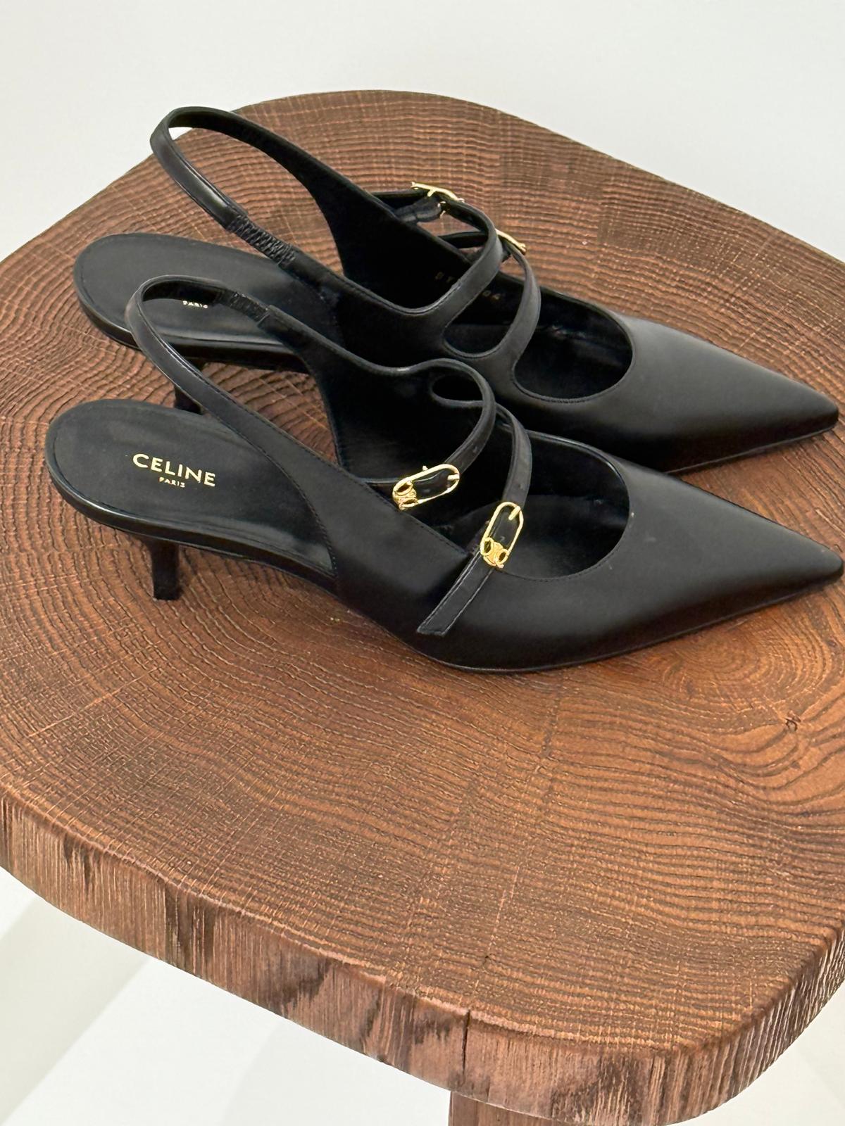 Celine Judy Double Strap Slingback