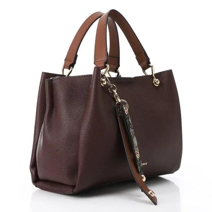 LID-DVTX-031 Squared Tote Leather Handbag