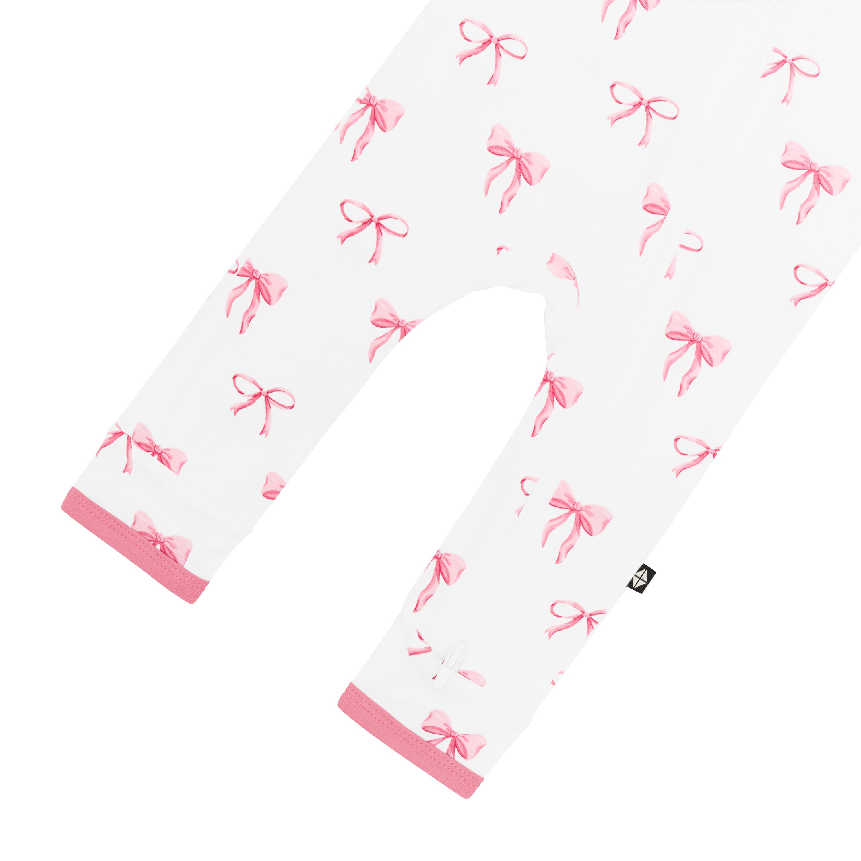 Zippered Romper in Bow zippered bottom
