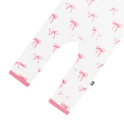 Zippered Romper in Bow zippered bottom