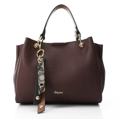 LID-DVTX-031 Squared Tote Leather Handbag