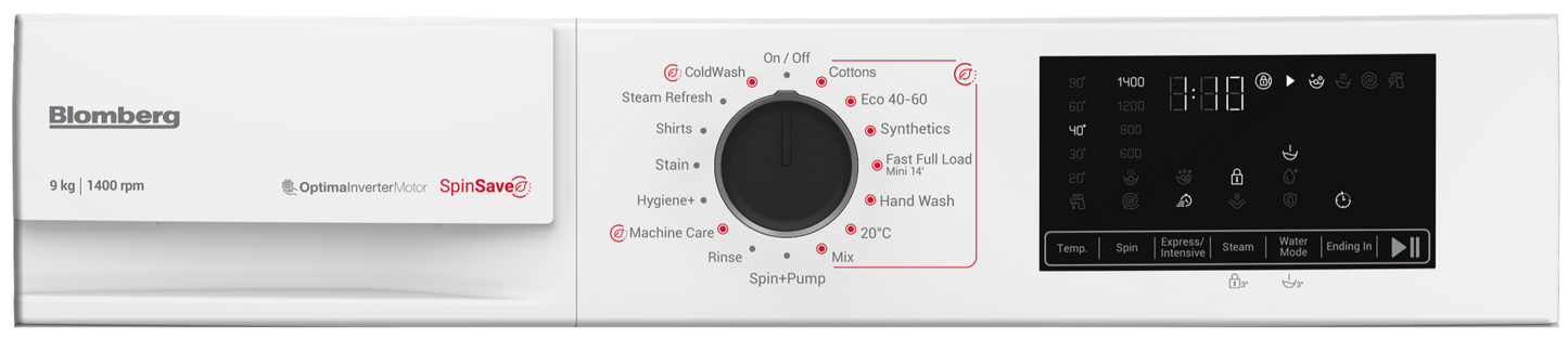 Blomthtberg LWA29461W 9Kg Washing Machine with 1400 rpm - White - A Rated