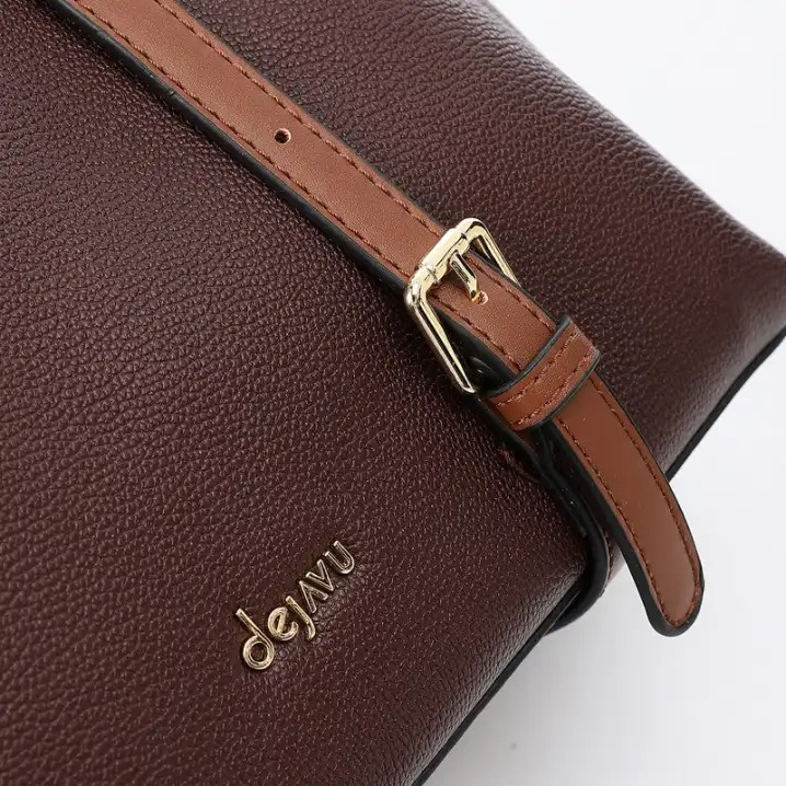 LID-DVTX-031 Squared Tote Leather Handbag