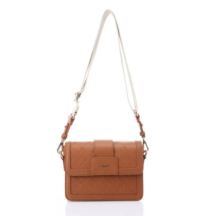LID-DJTV-020 Self Leather Cross Body Bag-Havana