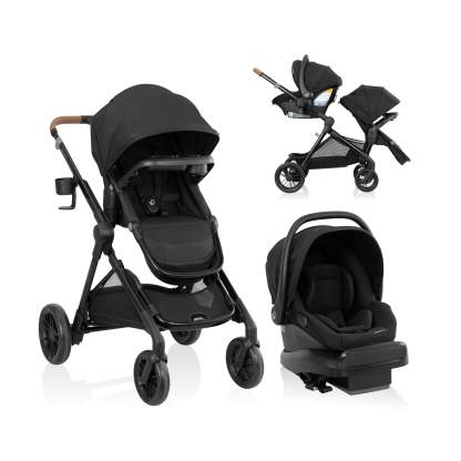 Pivot Xpand NXT Travel System featuring LiteMax NXT Infant Car Seat (Coal Black)