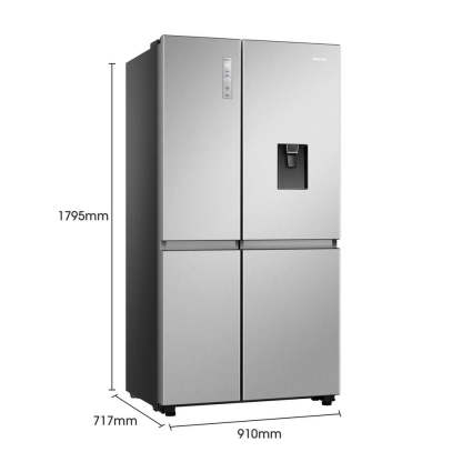 Hisense RS840N4WCE Freestanding Frost Free American Fridge Freezer Stainless Steel