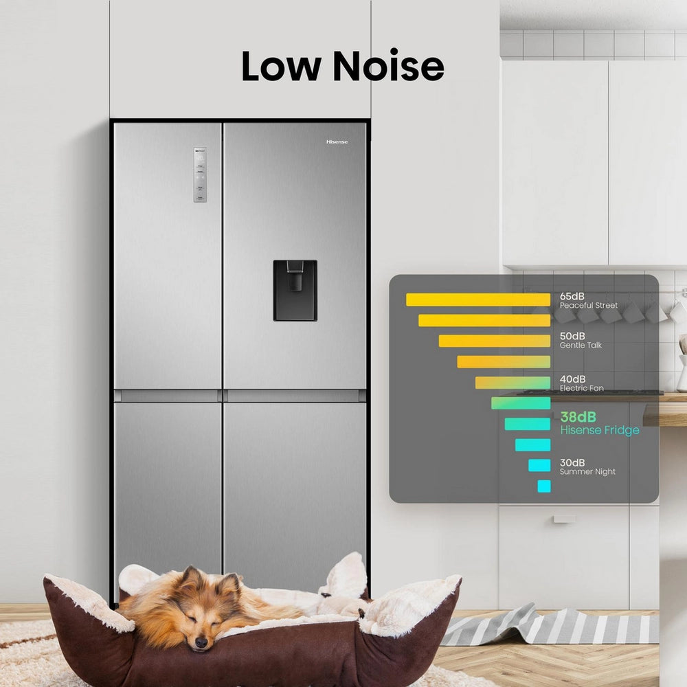 Hisense RS840N4WCE Freestanding Frost Free American Fridge Freezer Stainless Steel