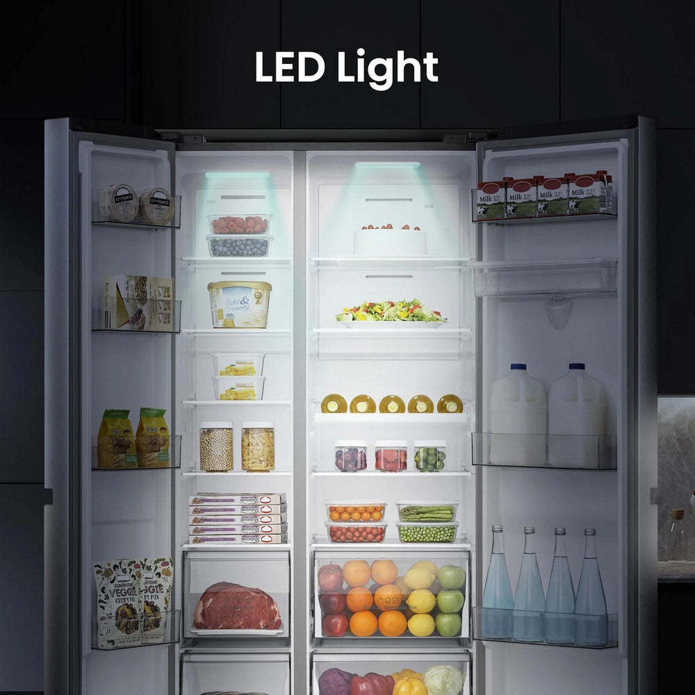 Hisense RS840N4WCE Freestanding Frost Free American Fridge Freezer Stainless Steel