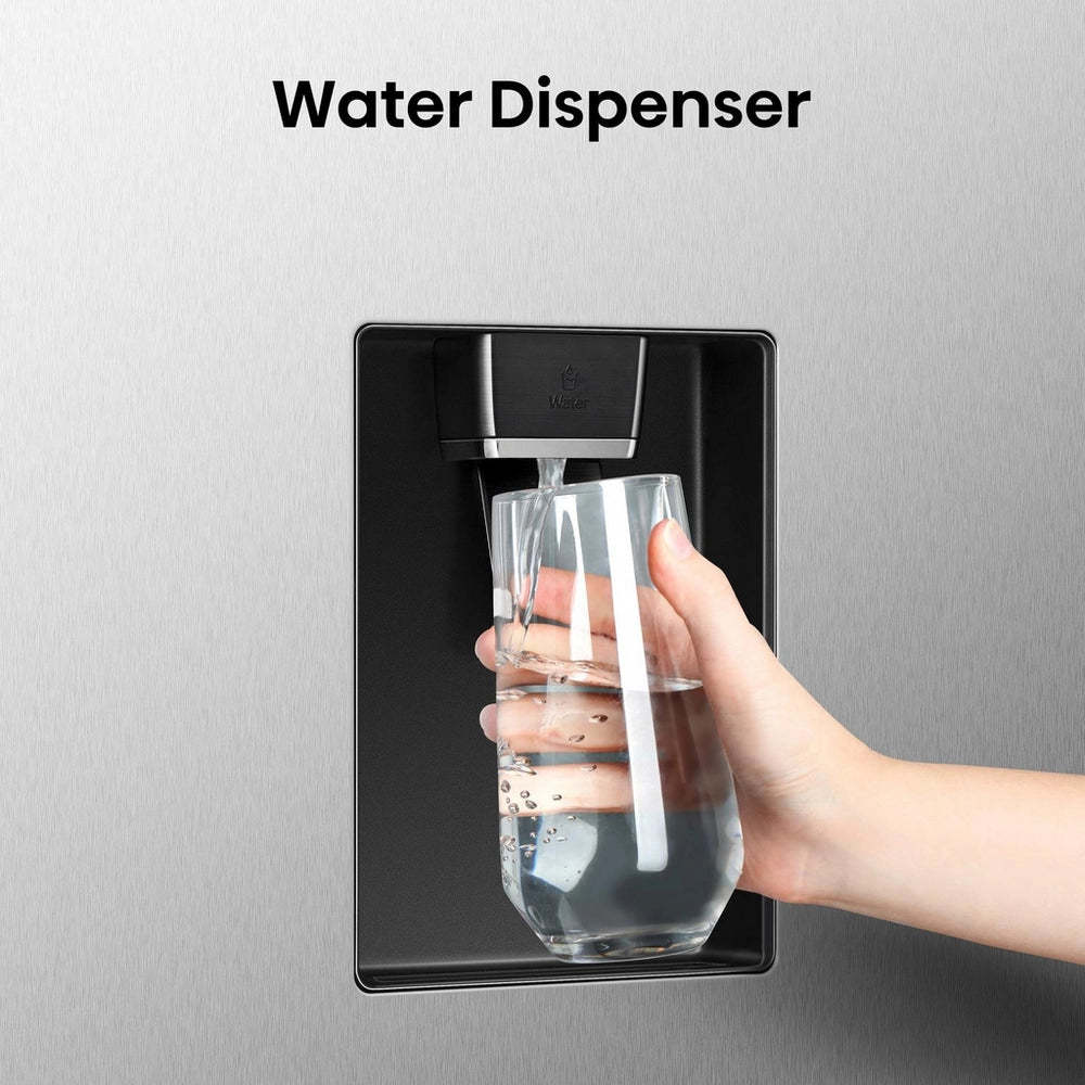 Hisense RS840N4WCE Freestanding Frost Free American Fridge Freezer Stainless Steel