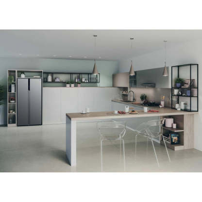 Hoover H-FRIDGE 500 HHSBSO-6174XK-1 Frost Free American Fridge Freezer Stainless Steel