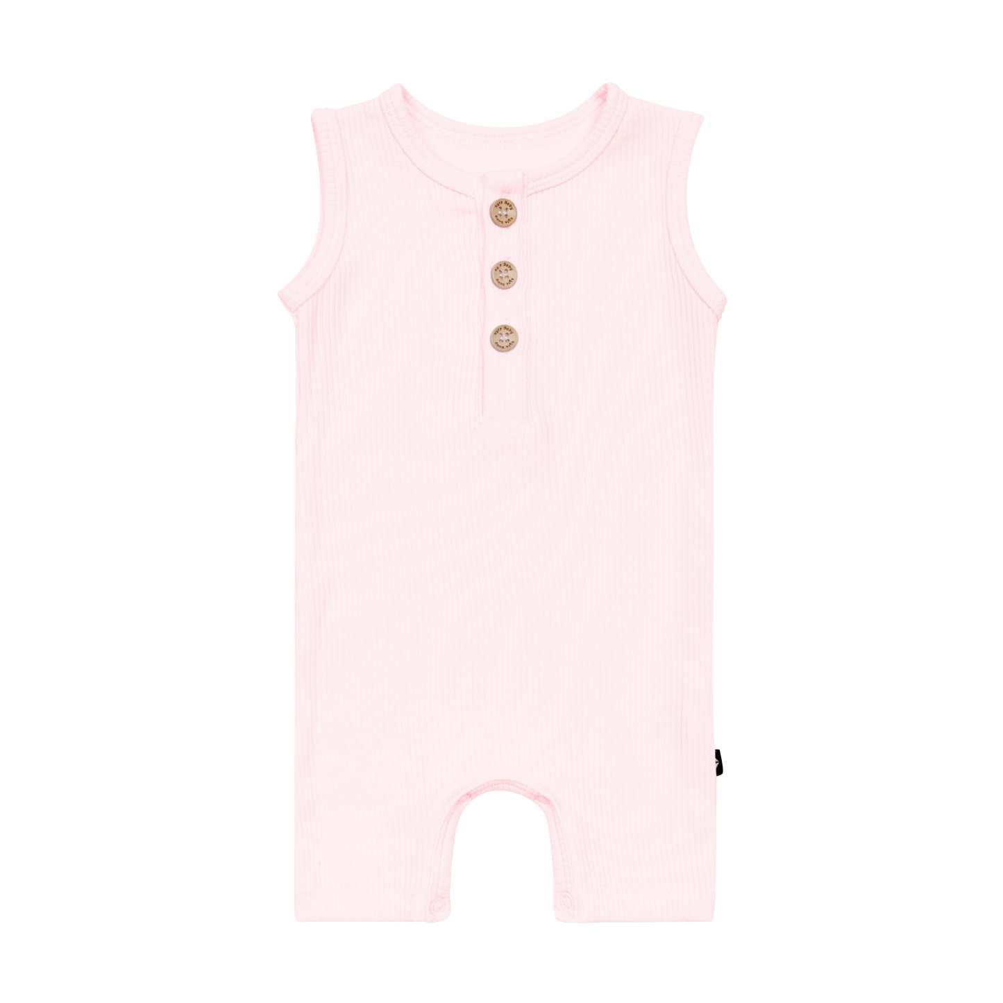 Kyte Baby Ribbed Sleeveless Shortall in Sakura