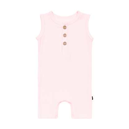 Kyte Baby Ribbed Sleeveless Shortall in Sakura