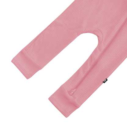 Kyte Baby Ribbed Zipper Romper Ribbed Zipper Romper in Apple Blossom