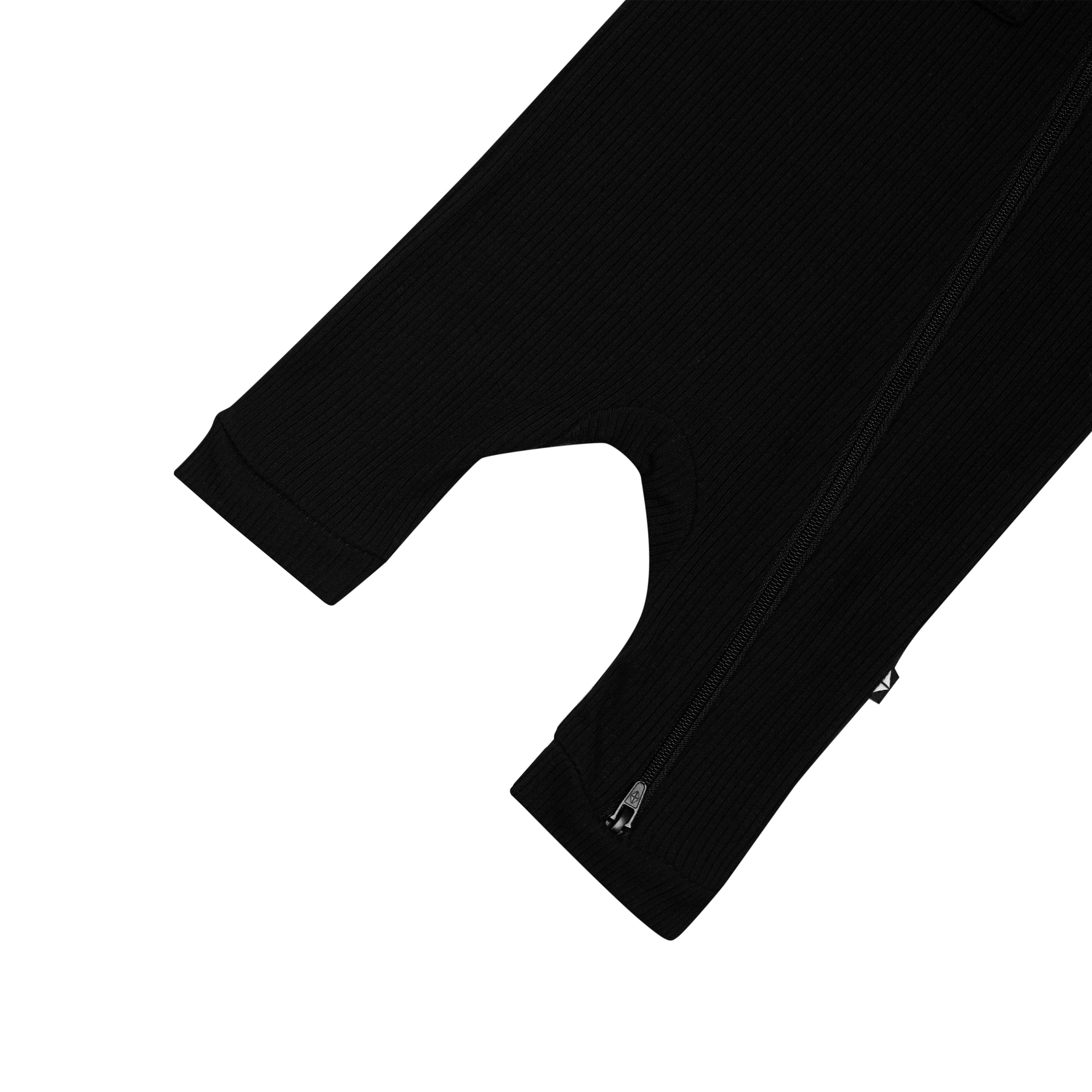 Capri length Kyte Baby Sleeveless Zippered Romper in Midnight