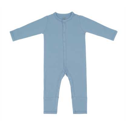 Flay lay of Kyte Baby Snap Romper Romper in Slate