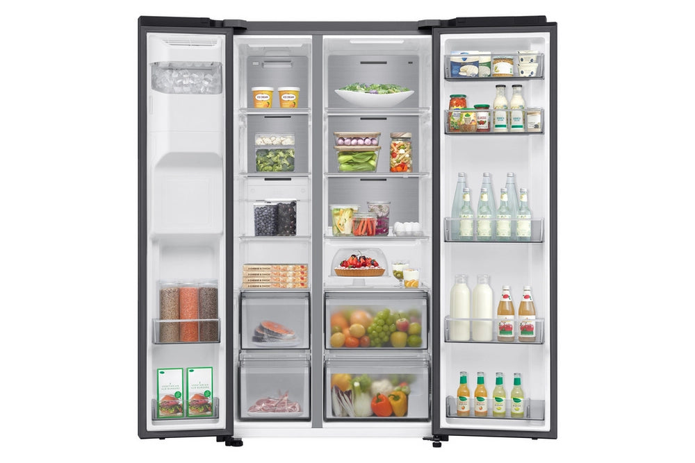 Samsung RS70F64KEFEU Series 6 Bespoke AI 91cm Side by Side American Style Fridge Freezer in Black