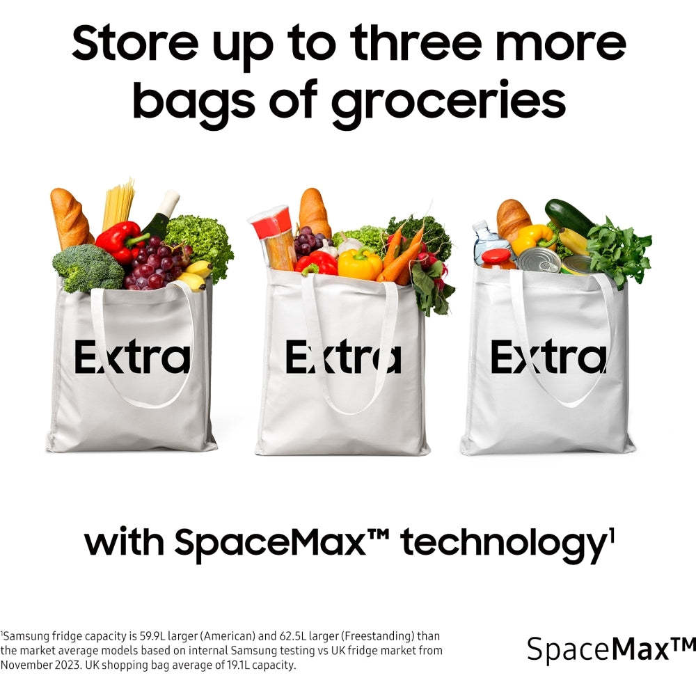 Samsung RS70F65KETEU Series 6 SpaceMax 640L American Style Smart Fridge Freezer - Silver Silver