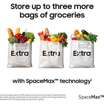 Samsung RS70F65KETEU Series 6 SpaceMax 640L American Style Smart Fridge Freezer - Silver Silver