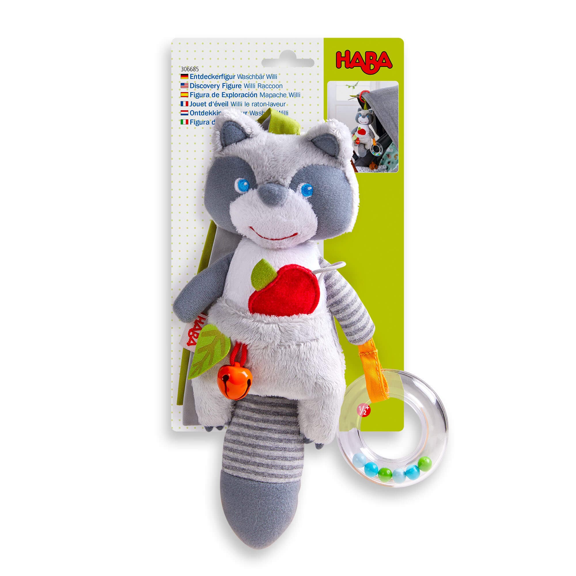 Willie Raccoon Hanging Toy - HABA USA