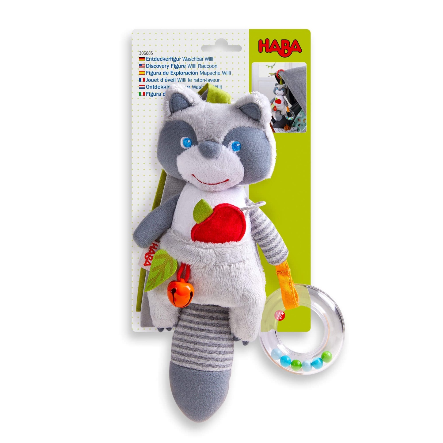 Willie Raccoon Hanging Toy - HABA USA