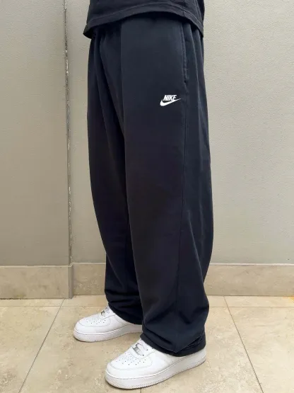 nk Baggy Joggers Open Leg（white & black）