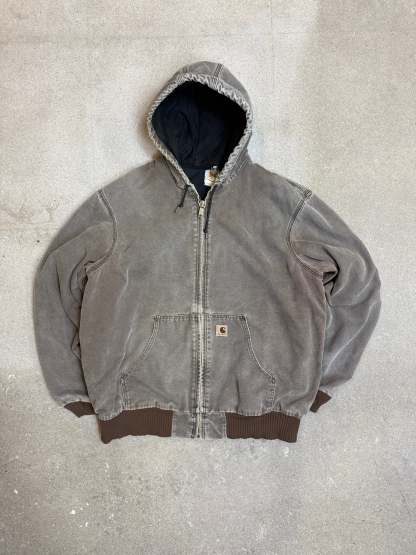 Rare 1990s Carhartt Active Jacket J130 CHT in Heavy Faded Chestnut (size XL) Made in USA