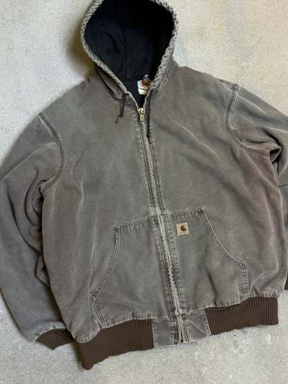 Rare 1990s Carhartt Active Jacket J130 CHT in Heavy Faded Chestnut (size XL) Made in USA