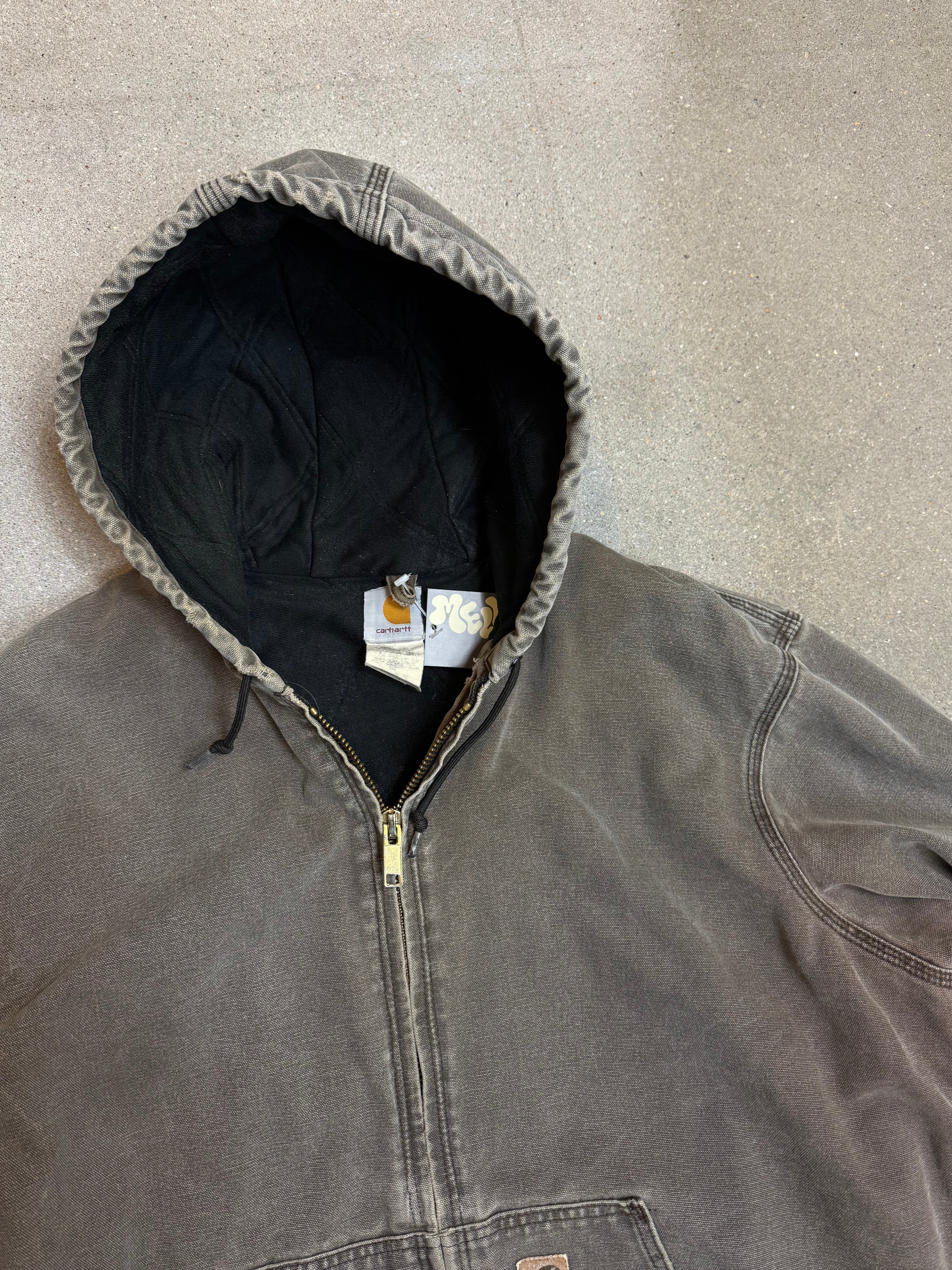 Rare 1990s Carhartt Active Jacket J130 CHT in Heavy Faded Chestnut (size XL) Made in USA