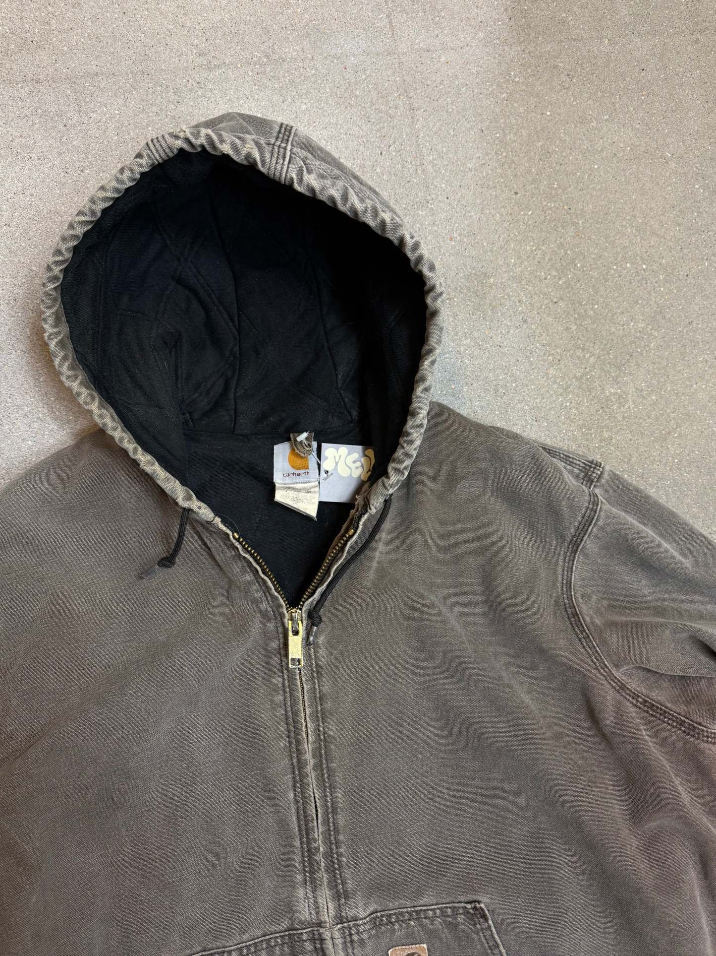 Rare 1990s Carhartt Active Jacket J130 CHT in Heavy Faded Chestnut (size XL) Made in USA