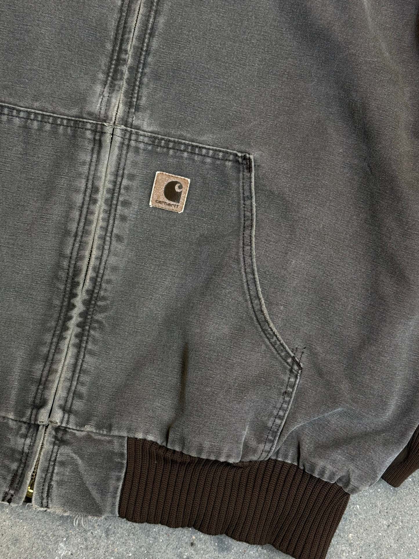 Rare 1990s Carhartt Active Jacket J130 CHT in Heavy Faded Chestnut (size XL) Made in USA