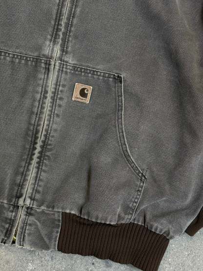 Rare 1990s Carhartt Active Jacket J130 CHT in Heavy Faded Chestnut (size XL) Made in USA