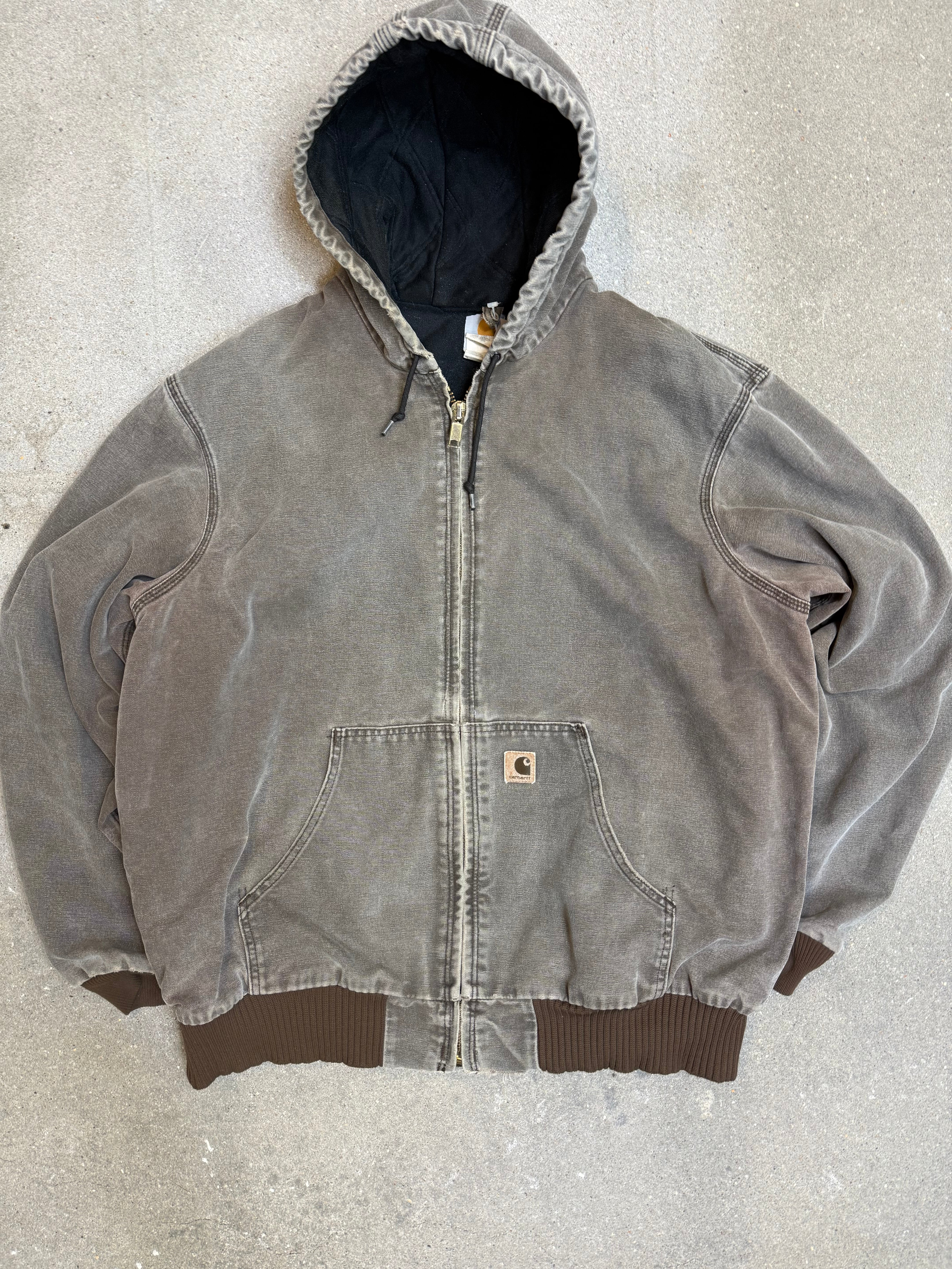 Rare 1990s Carhartt Active Jacket J130 CHT in Heavy Faded Chestnut (size XL) Made in USA