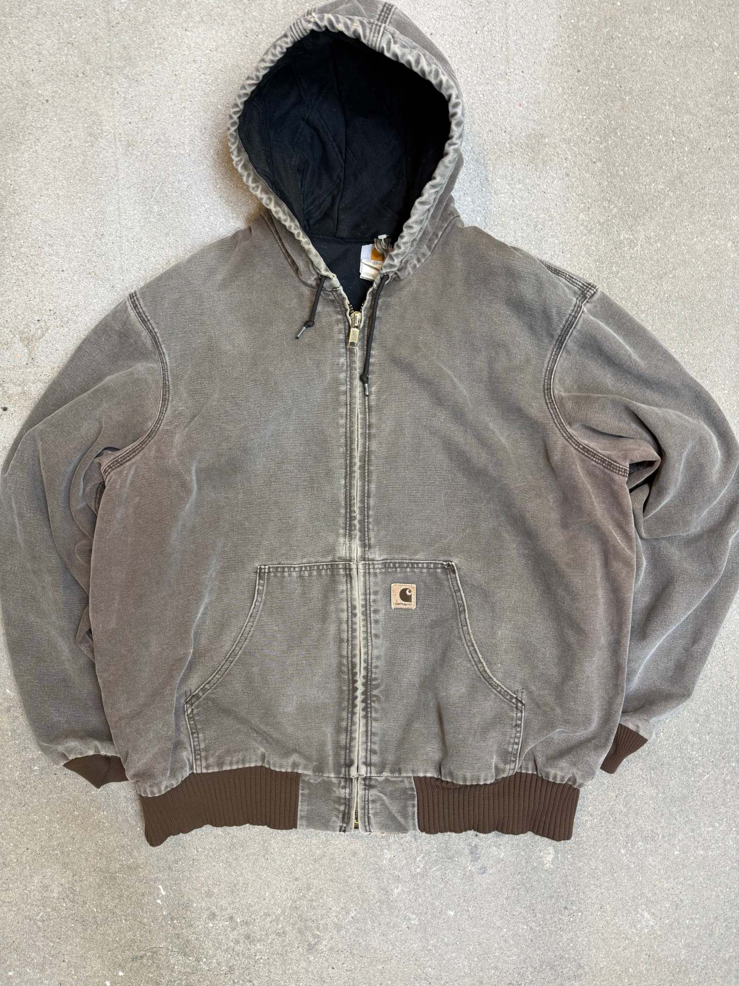 Rare 1990s Carhartt Active Jacket J130 CHT in Heavy Faded Chestnut (size XL) Made in USA
