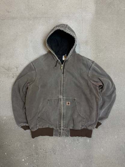 Rare 1990s Carhartt Active Jacket J130 CHT in Heavy Faded Chestnut (size XL) Made in USA
