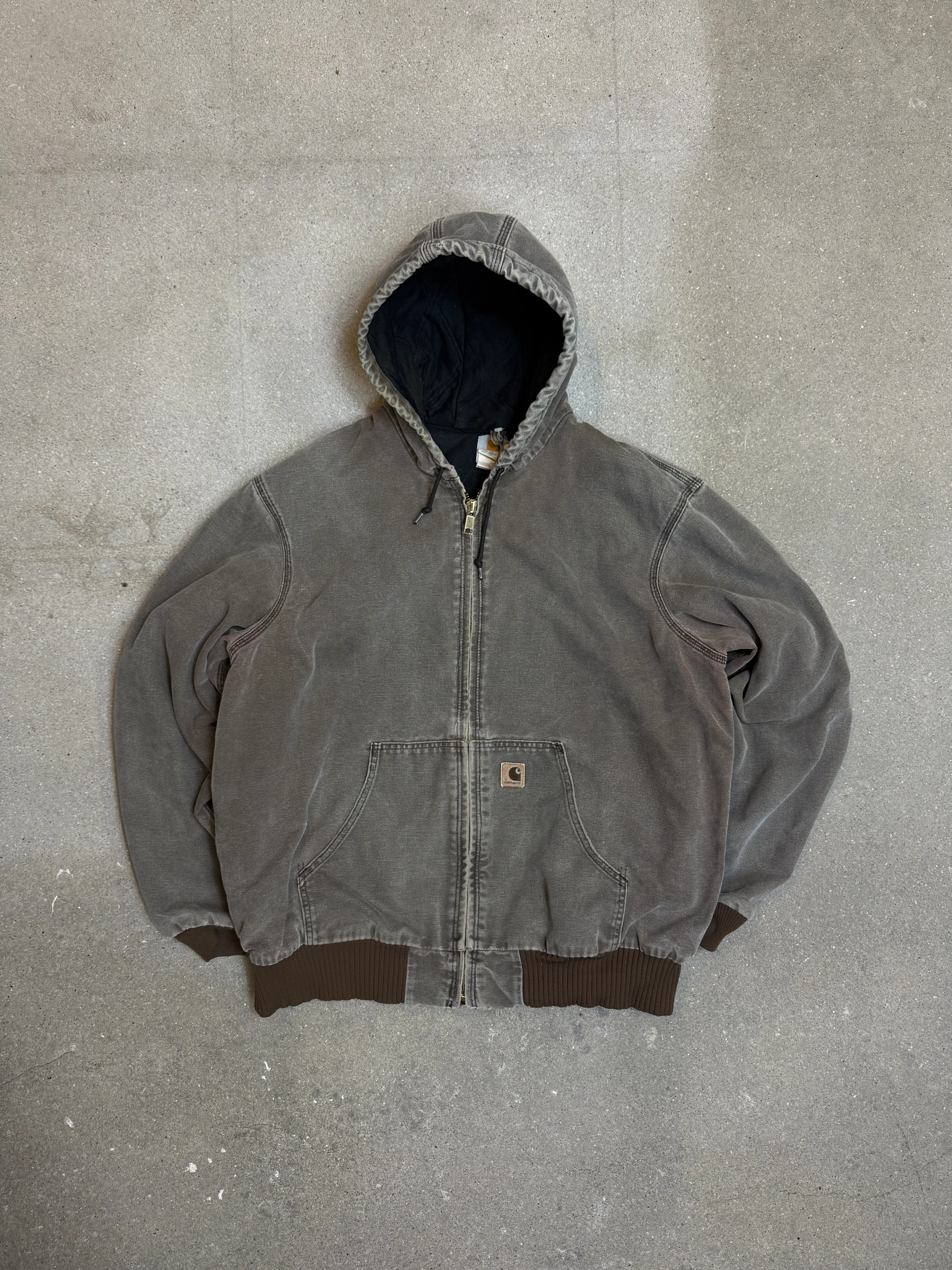 Rare 1990s Carhartt Active Jacket J130 CHT in Heavy Faded Chestnut (size XL) Made in USA