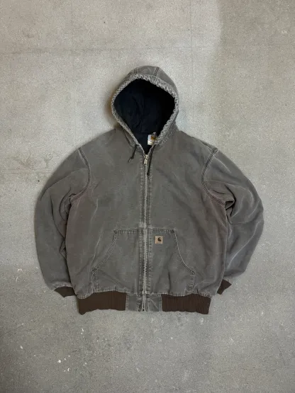 Rare 1990s Carhartt Active Jacket J130 CHT in Heavy Faded Chestnut (size XL) Made in USA