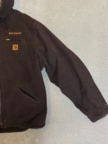 1990s Carhartt Active Jacket J141 DKB in Faded Brown 'Bill Garner'  (size XXL) (2XL Tall) Assembled in mexico