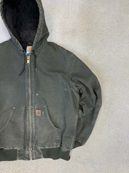 1990s Carhartt Active Jacket J130 MOS in Faded Mossy Green (size M) (Medium Regular)