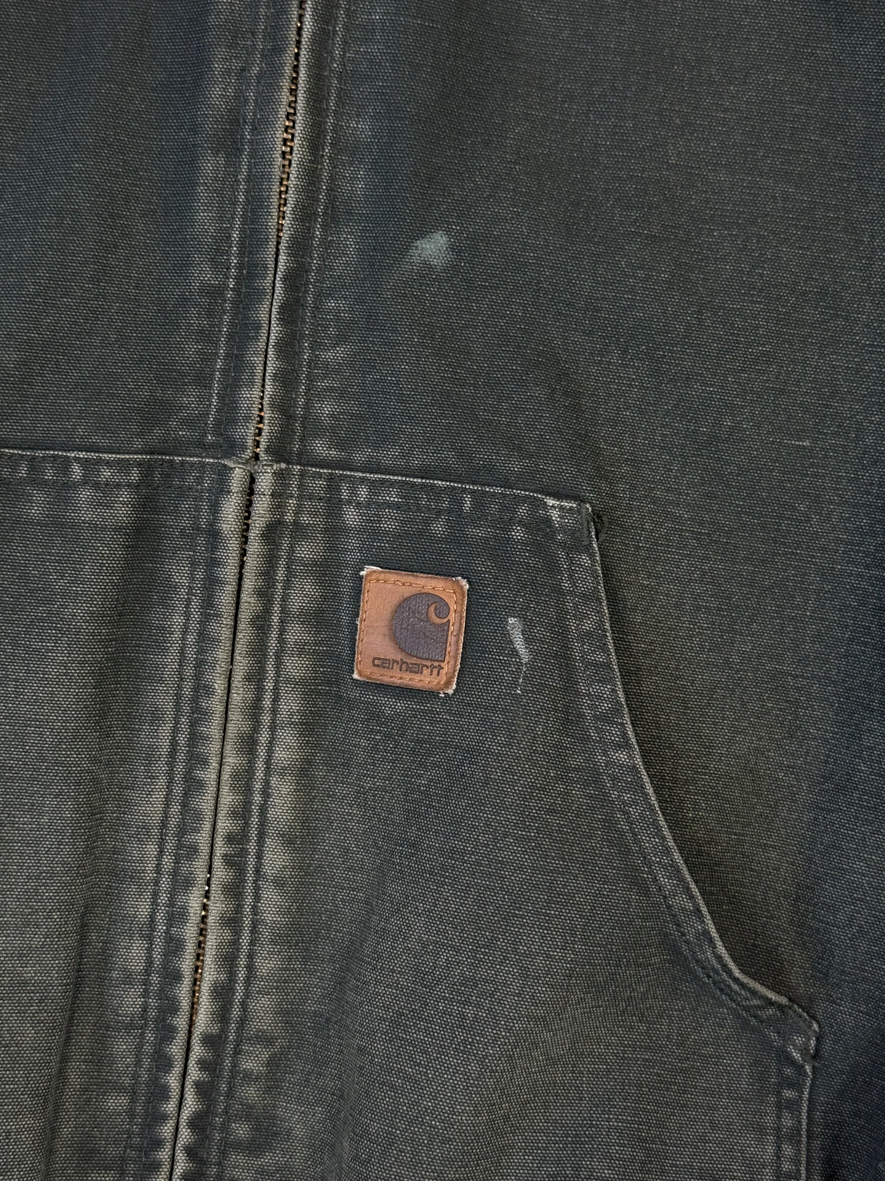 1990s Carhartt Active Jacket J130 MOS in Faded Mossy Green (size M) (Medium Regular)