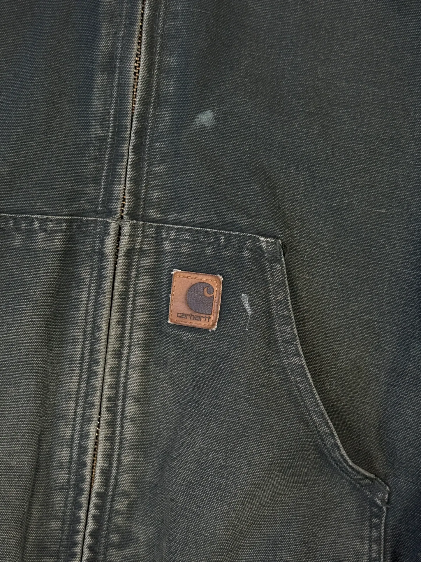 1990s Carhartt Active Jacket J130 MOS in Faded Mossy Green (size M) (Medium Regular)